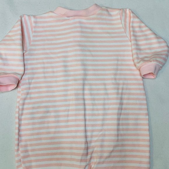 Vintage Carter’s Baby Girl 3-6 Month Striped Ladybug Footed Outfit Y2K - Picture 9 of 12